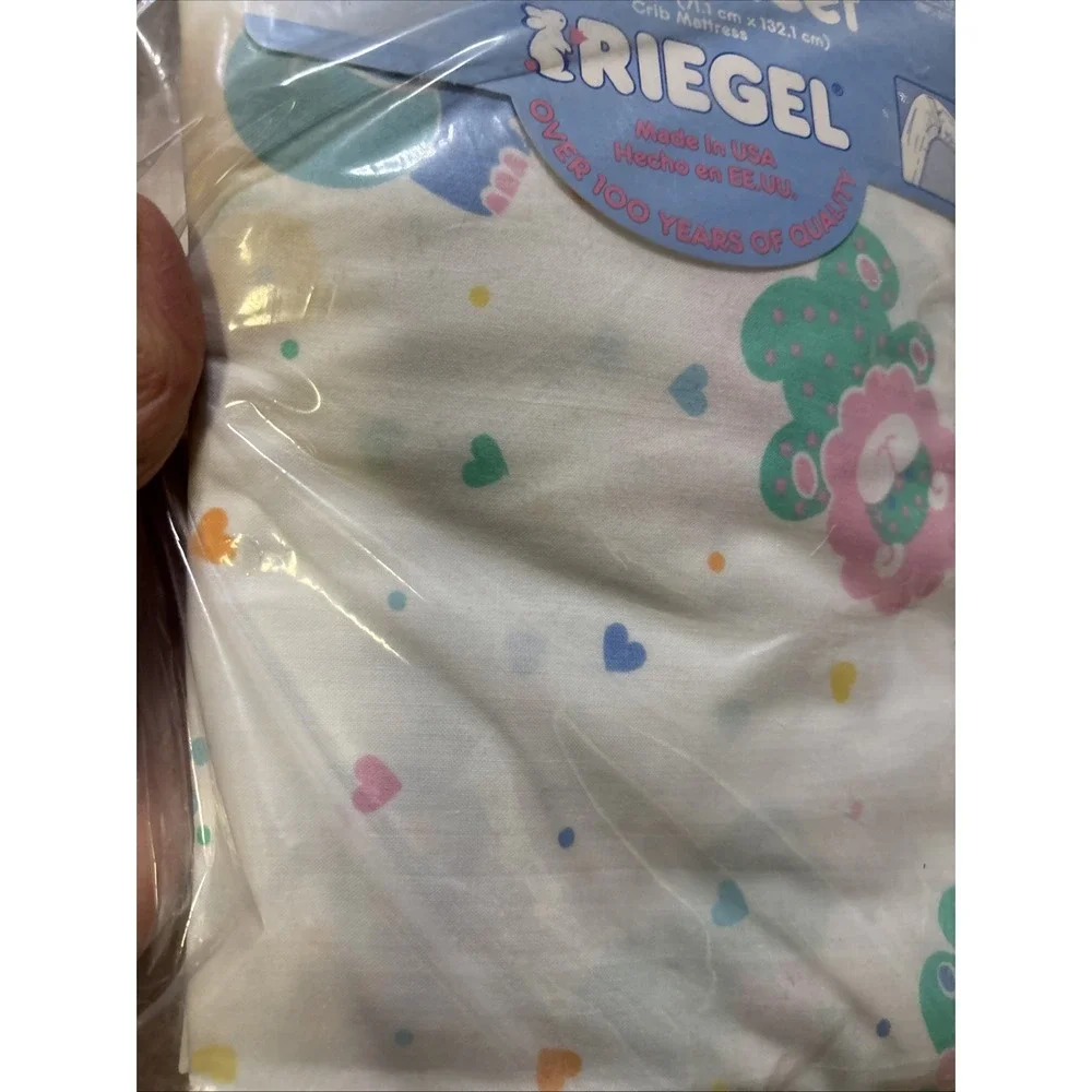 NEW VINTAGE RIEGEL STRETCH END CRIB‎ SHEET TODDLER BED COLORFUL ZOO ANIMALS USA